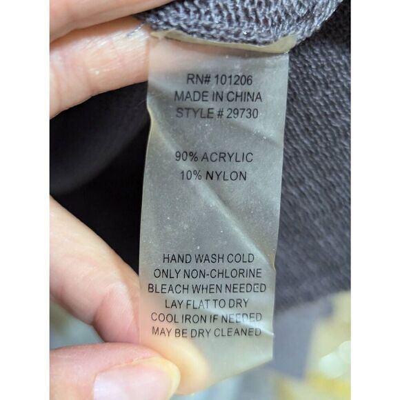 Soft Surroundings Women's Gray Light-Weight Long-Sleeve One-Button Cardigan Swea - Picture 6 of 8